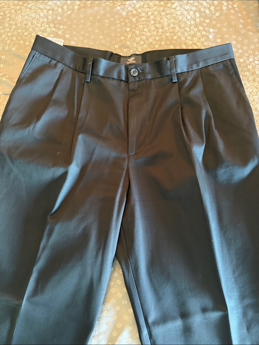 Black Dress Pants with Satin Waistband buy dockers size 38/36